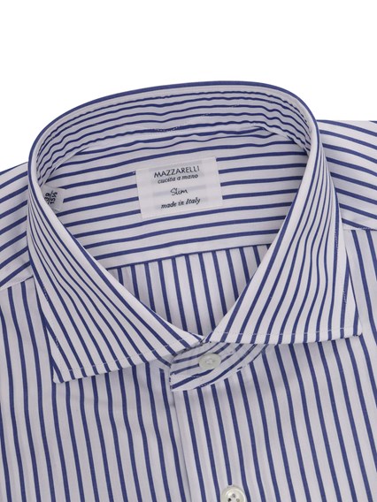 Mazzarelli Blue striped shirt