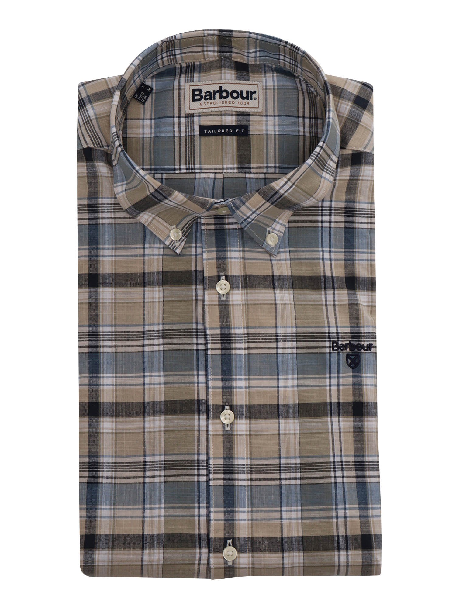 Shop Barbour Tartan Multicolor Shirt In Gray