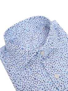Sartoria Del Campo-Sonrisa Camicia azzurra floreale