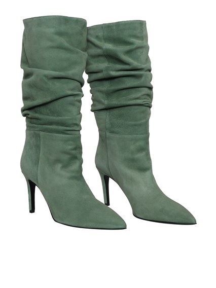 VIA ROMA 15 Green curled boots