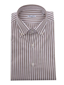 Sartoria Del Campo-Sonrisa Camicia a righe marroni