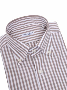 Sartoria Del Campo-Sonrisa Camicia a righe marroni