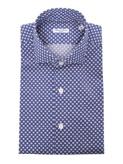 Sartoria Del Campo-Sonrisa Blue floral shirt