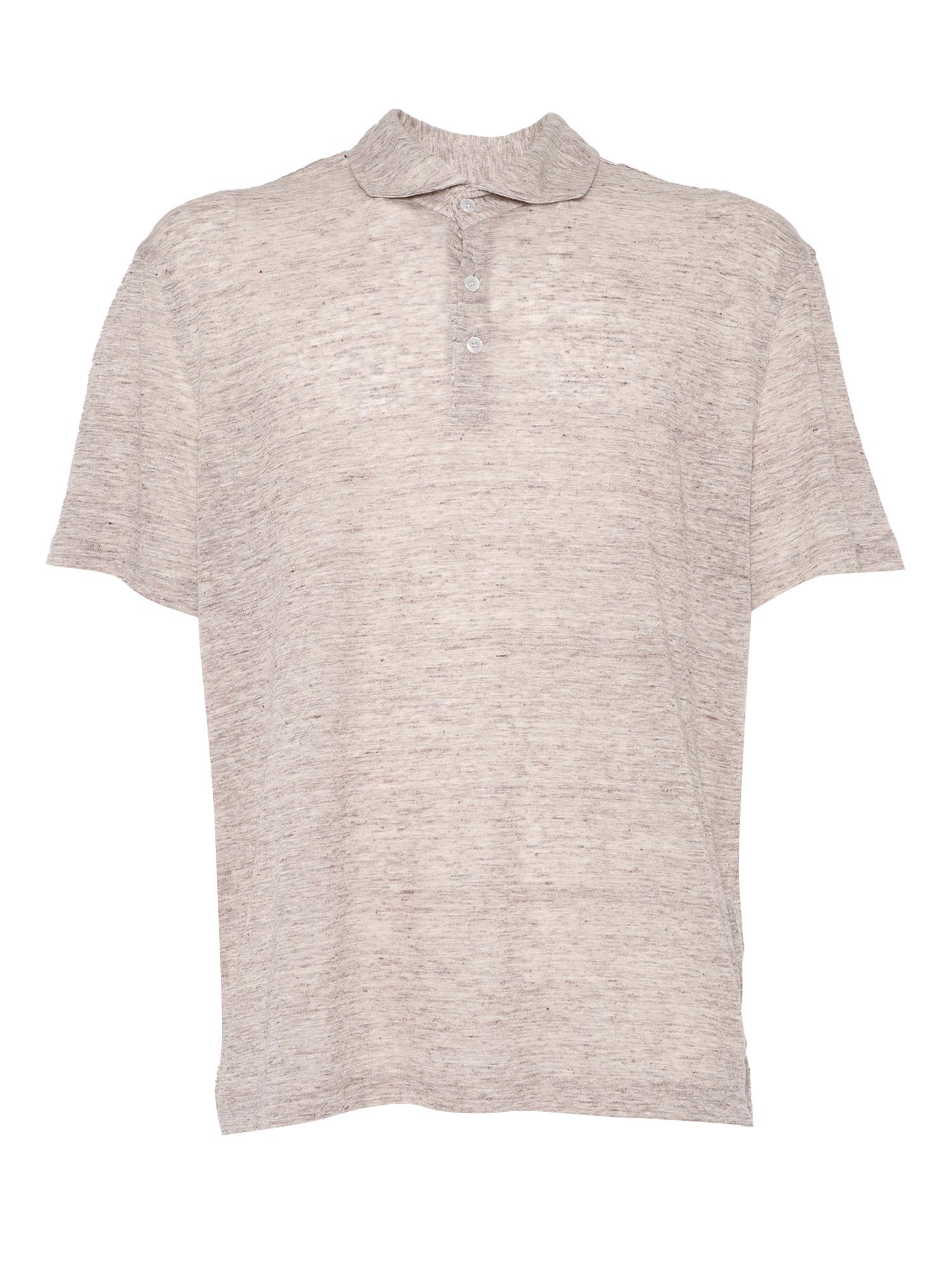 Fedeli Melange Linen T-shirt In Beige
