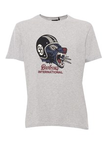 BARBOUR Grey patterned t-shirt