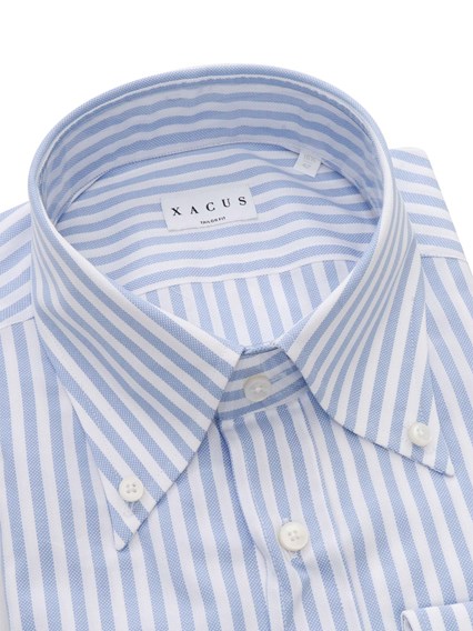 XACUS Light blue striped shirt