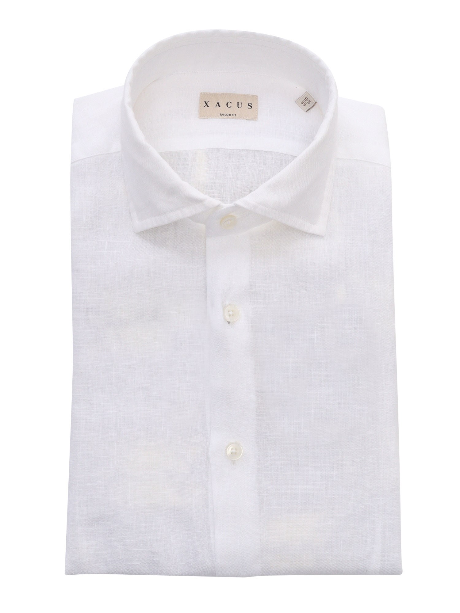 Xacus White Linen Shirt In Blue