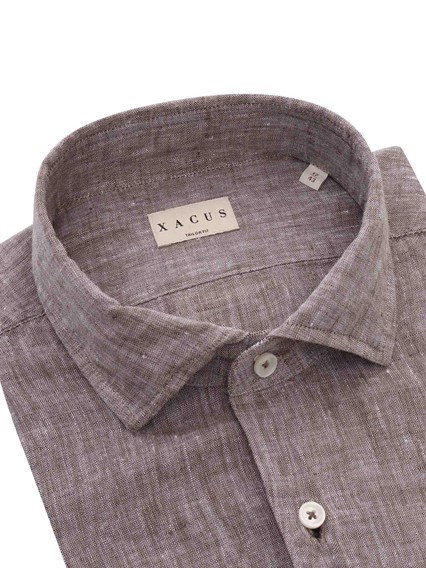 XACUS Brown linen shirt