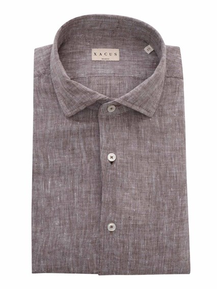XACUS Brown linen shirt