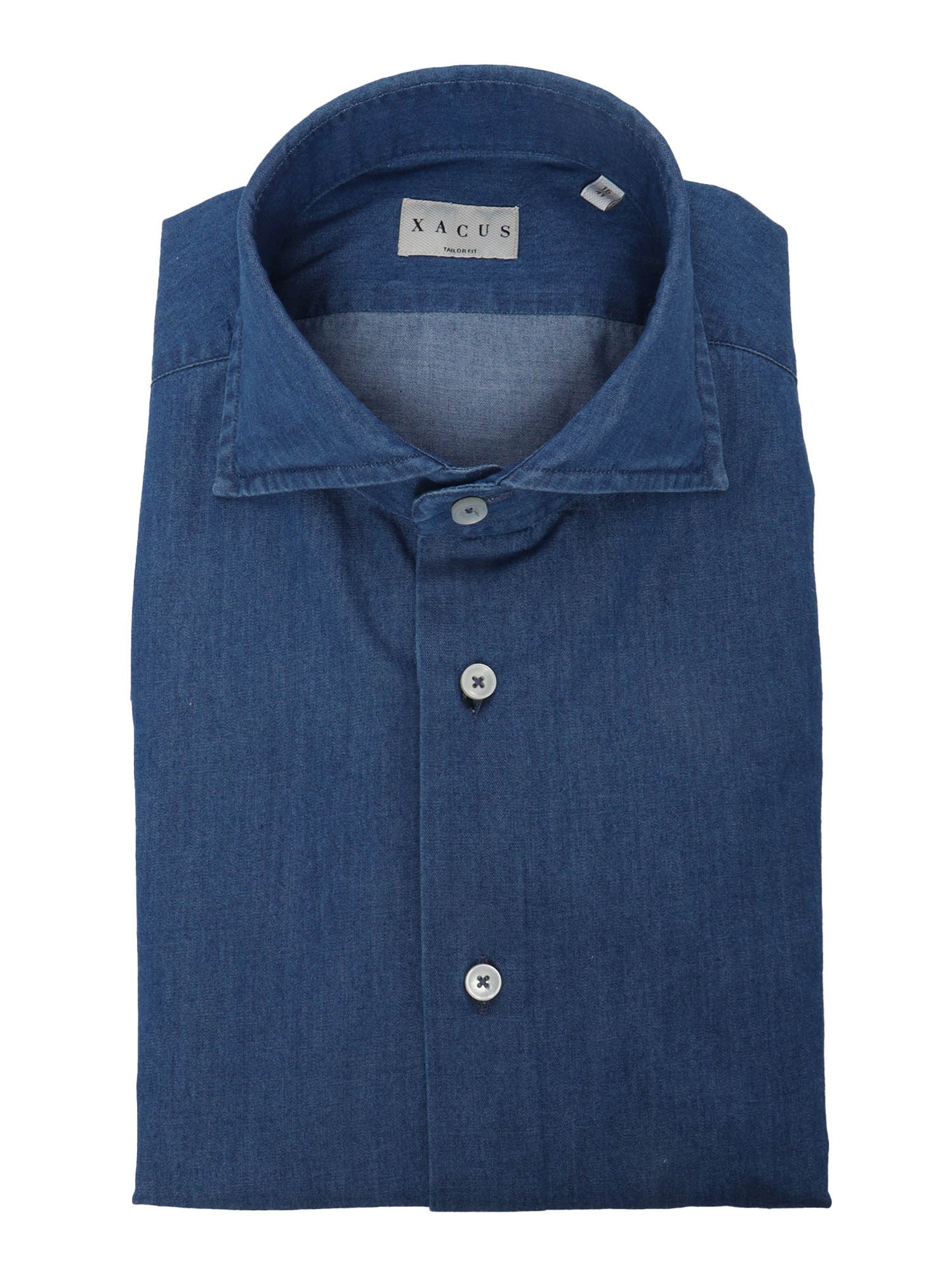 Shop Xacus Blue Cotton Shirt In Multi