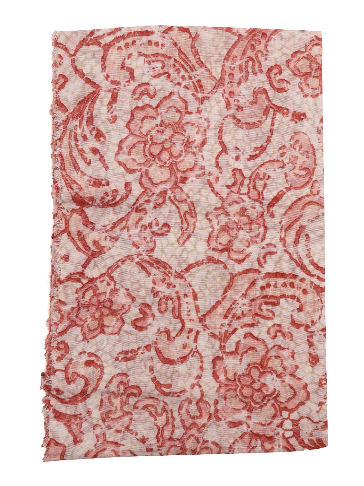 Shop Faliero Sarti Scarf With Red Pattern