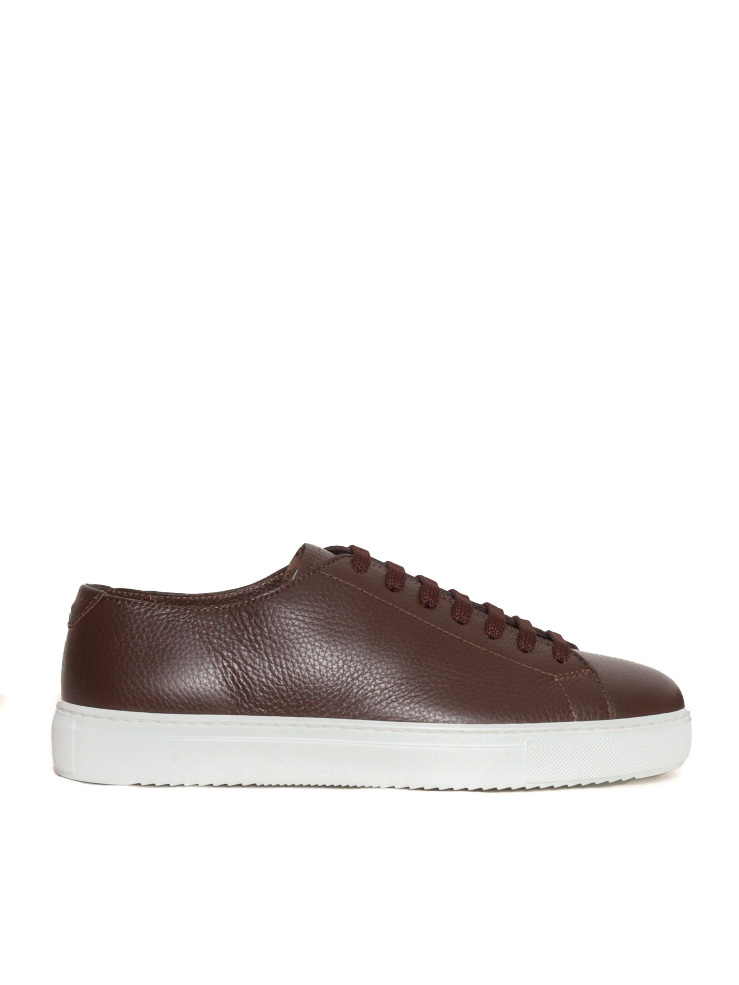 Doucal's Brown Leather Sneakers