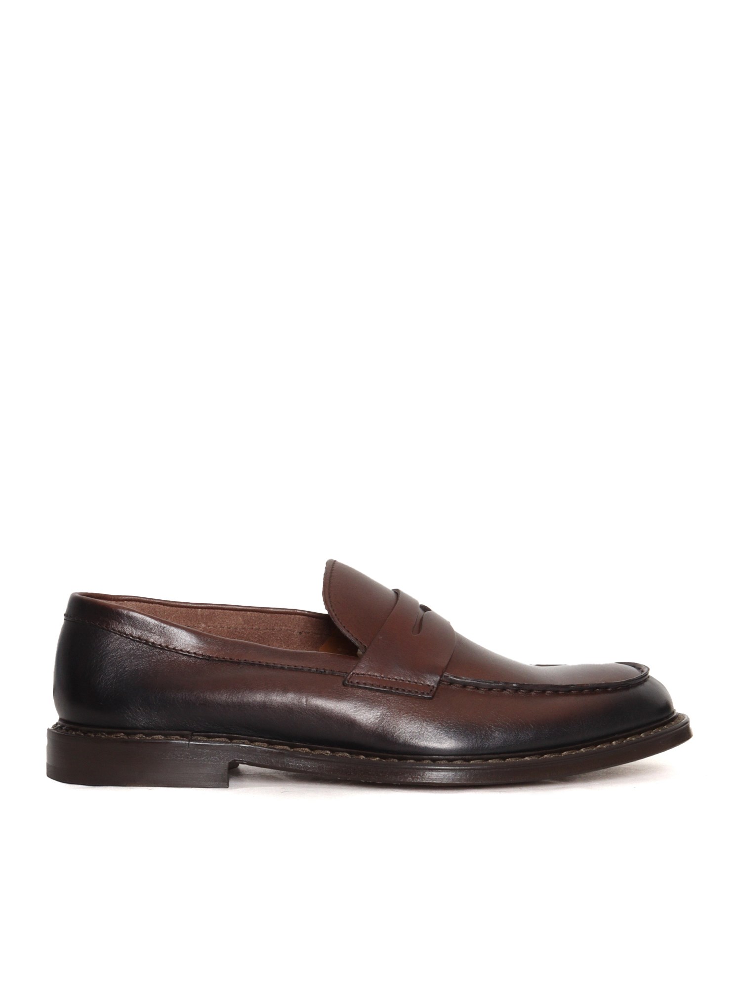 Doucal's Brown Leather Loafer