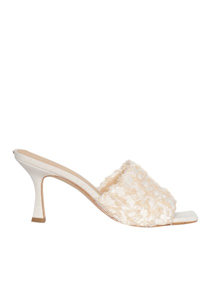 Michael Kors White Tessa mules sandals
