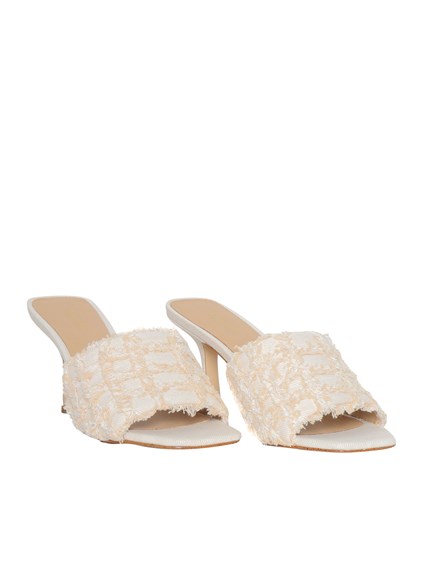 Michael Kors White Tessa mules sandals