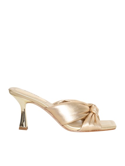 Michael Kors Elena gold leather sandals