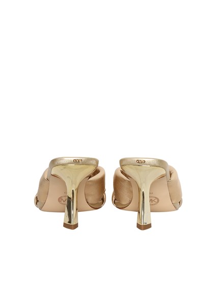 Michael Kors Elena gold leather sandals