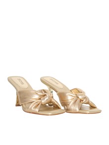 Michael Kors Elena gold leather sandals