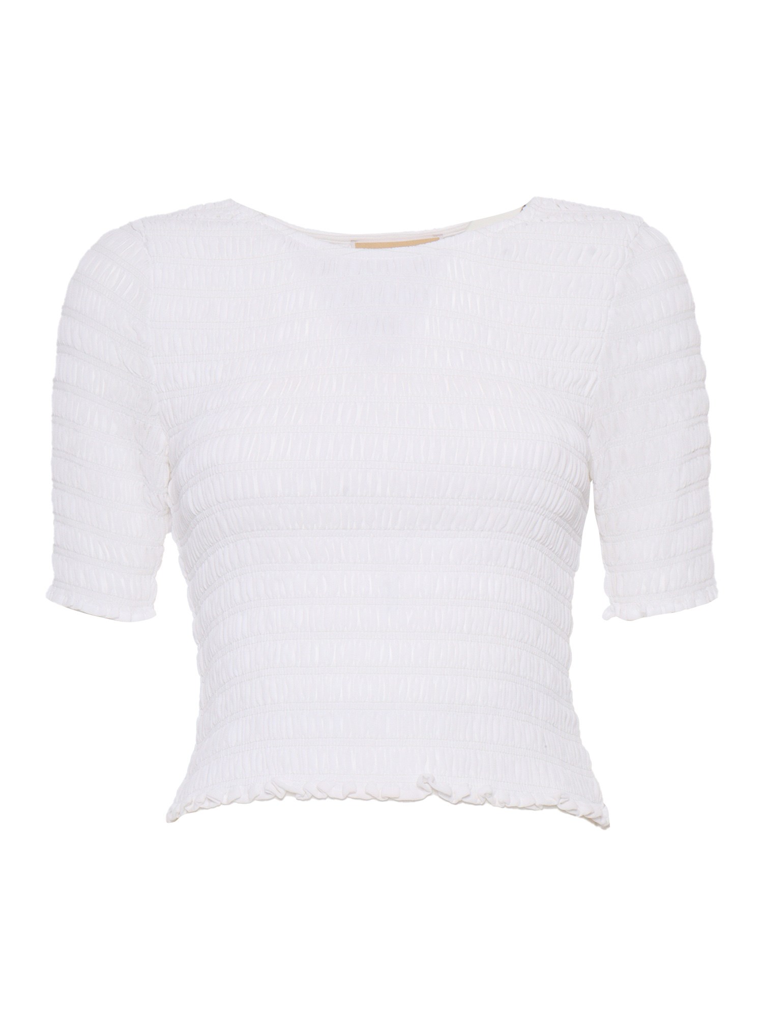 Michael Kors White Elastic Stretch T-shirt