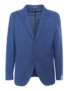 BRERAS MILANO Blue single-breasted blazer