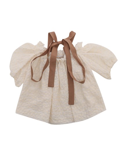 LA STUPENDERIA TJTP72X74X74 FIORE RICAMO PANNA
