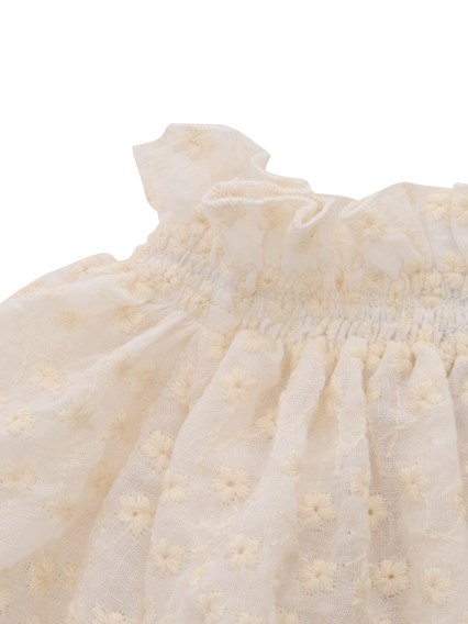 LA STUPENDERIA TJTP72X74X74 FIORE RICAMO PANNA