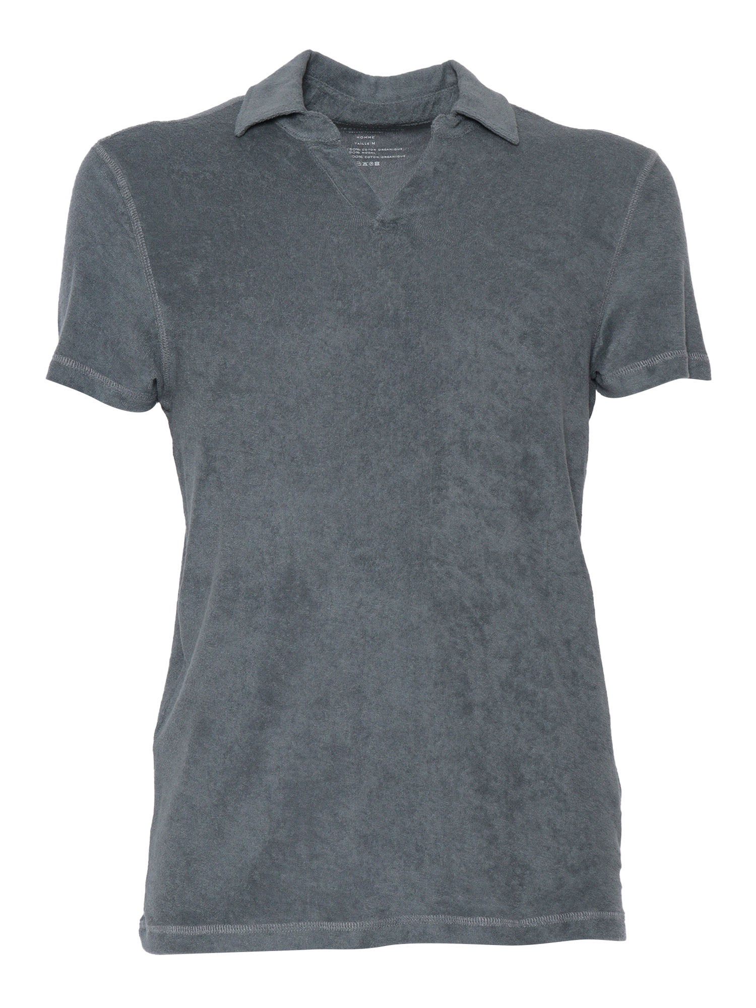 Shop Filatures Du Lion Gray Polo Shirt