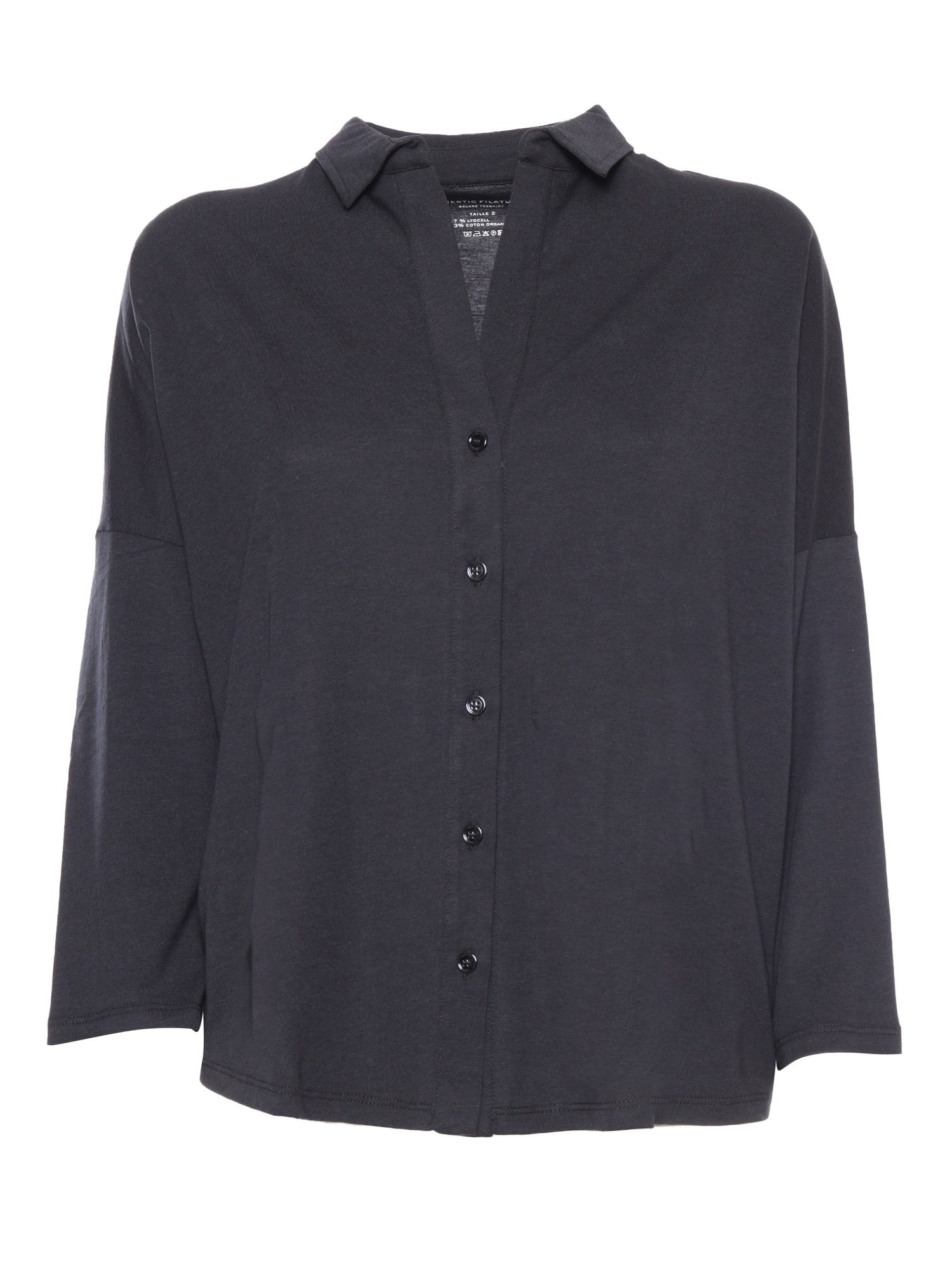 Filatures Du Lion Black T-shirt In Black