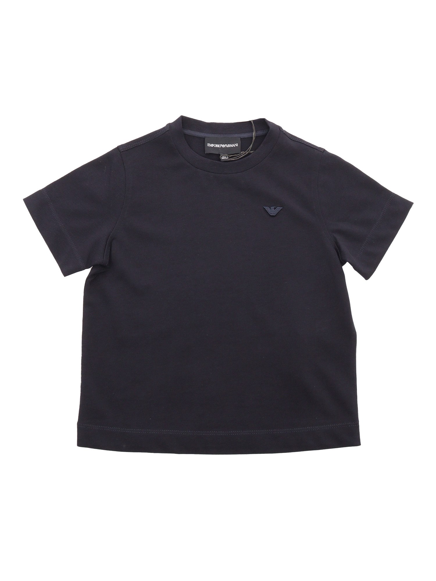 Emporio Armani Blue T-shirt With Logo In Blue
