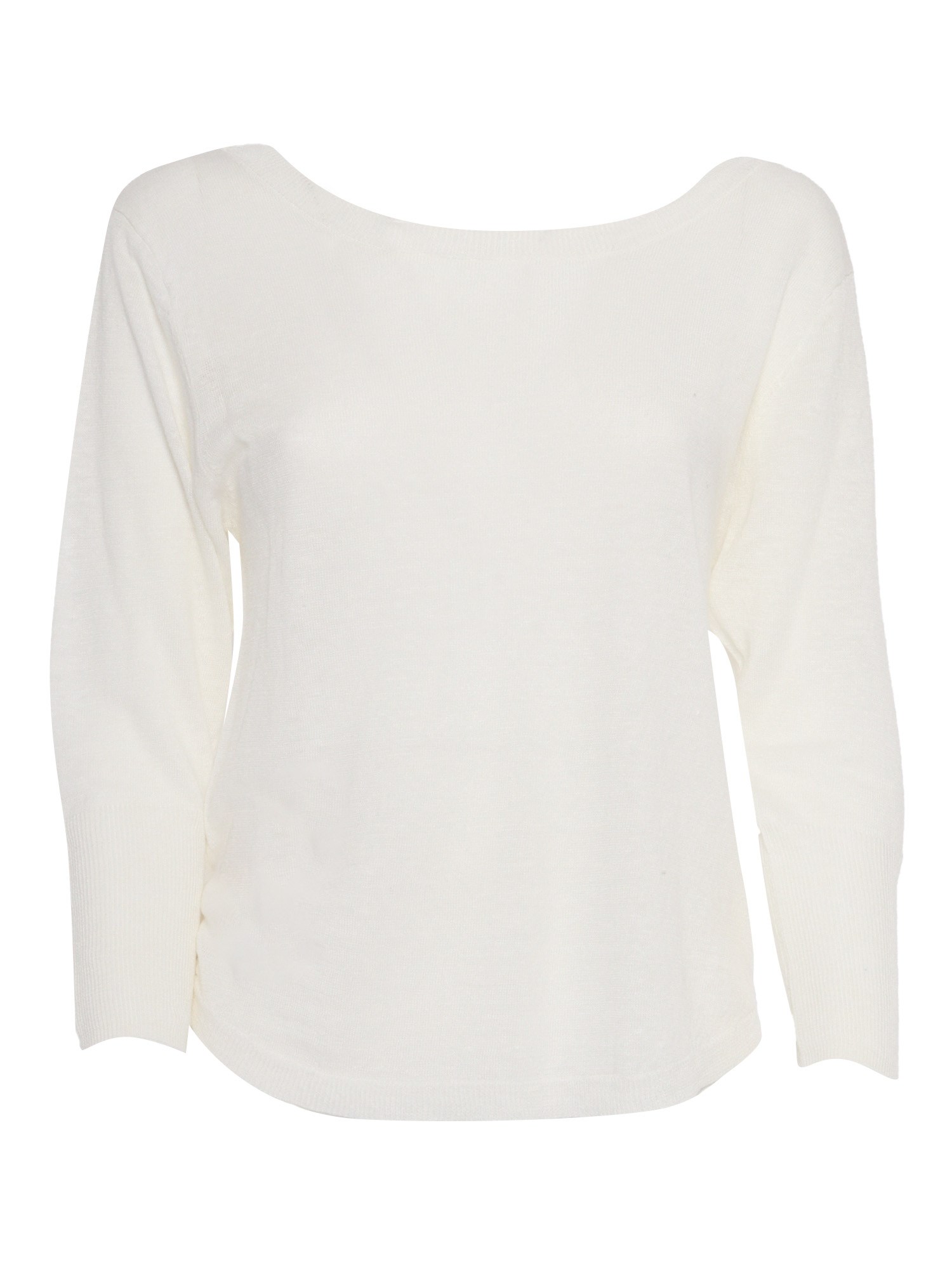 Filatures Du Lion White Linen Sweater In White