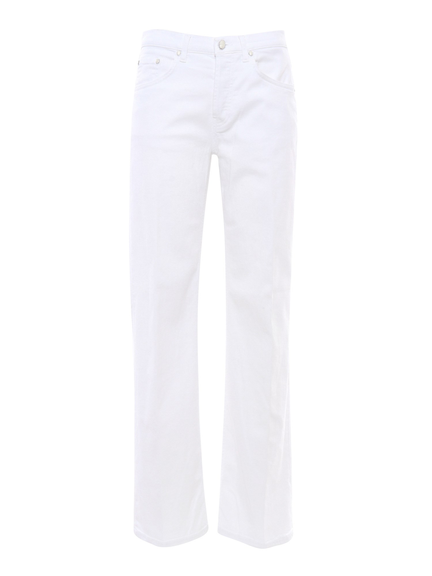 Dondup Logo Patch Jeans In White