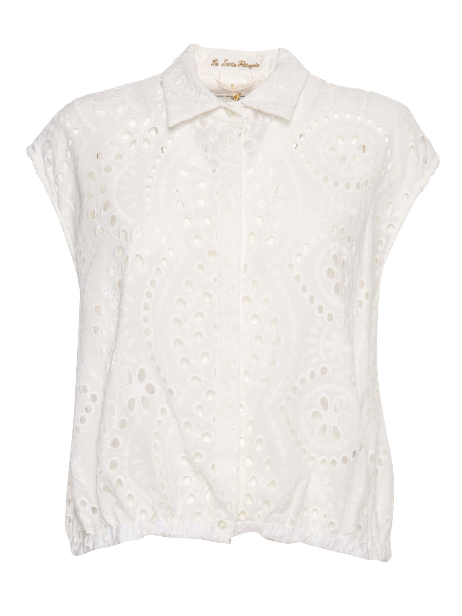 Shop Le Sarte Pettegole White Lace Shirt