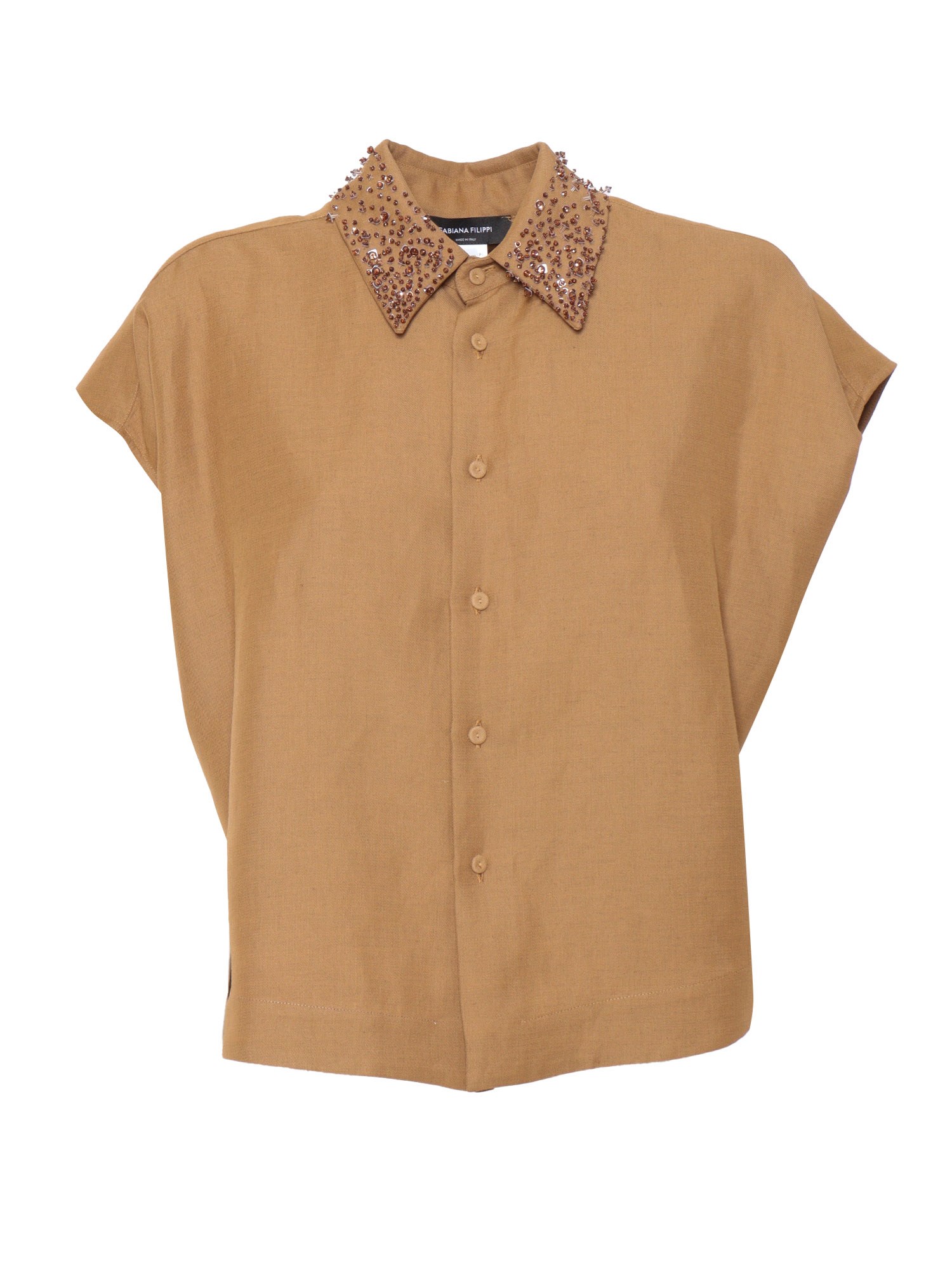 Fabiana Filippi Camel Colored Shirt In Beige