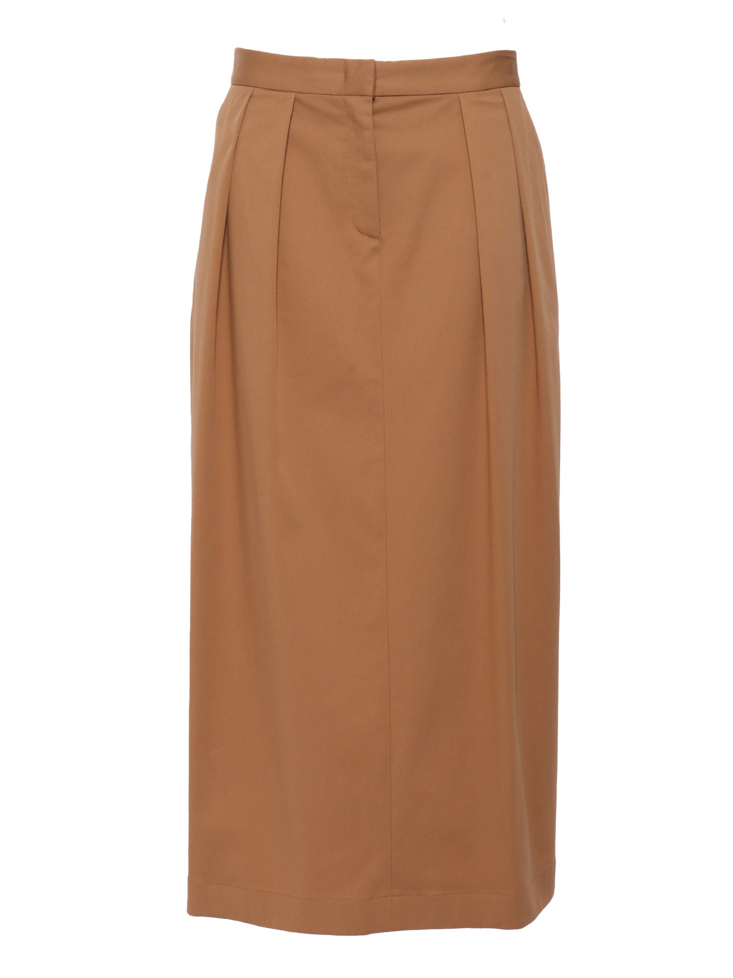 Shop Fabiana Filippi Camel Colored Midi Skirt In Beige