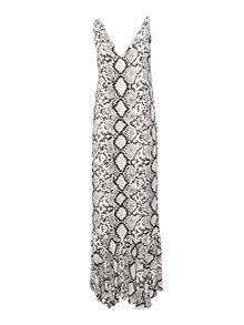ELISABETTA FRANCHI Long python pattern dress