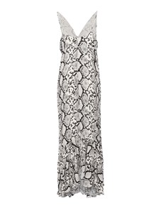 ELISABETTA FRANCHI Long python pattern dress