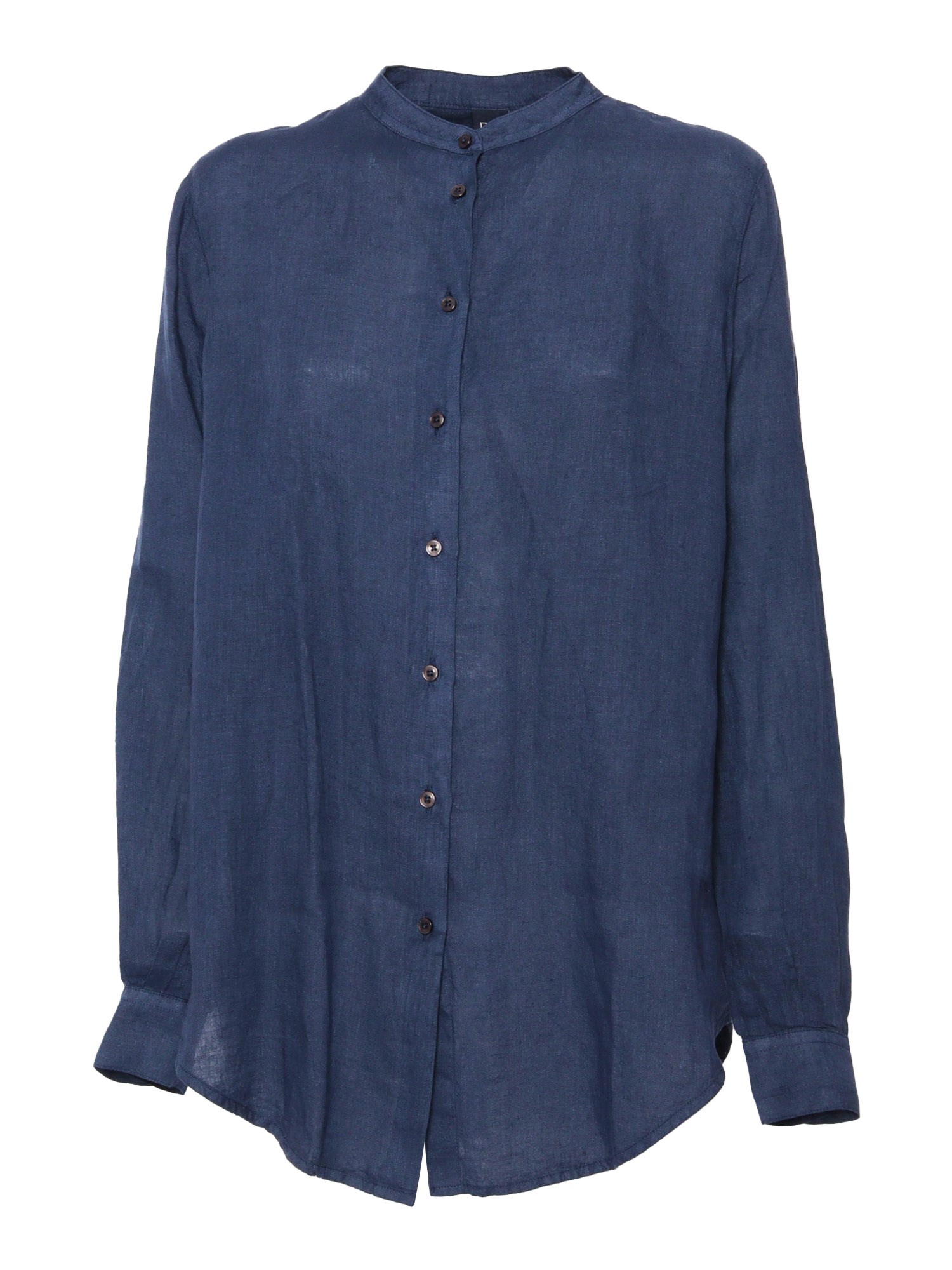 Fay Blue Linen Shirt In Blue