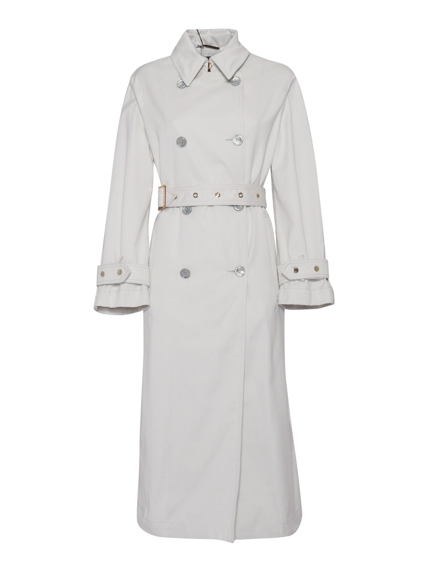 Moorer Thelma Trench Coat In White