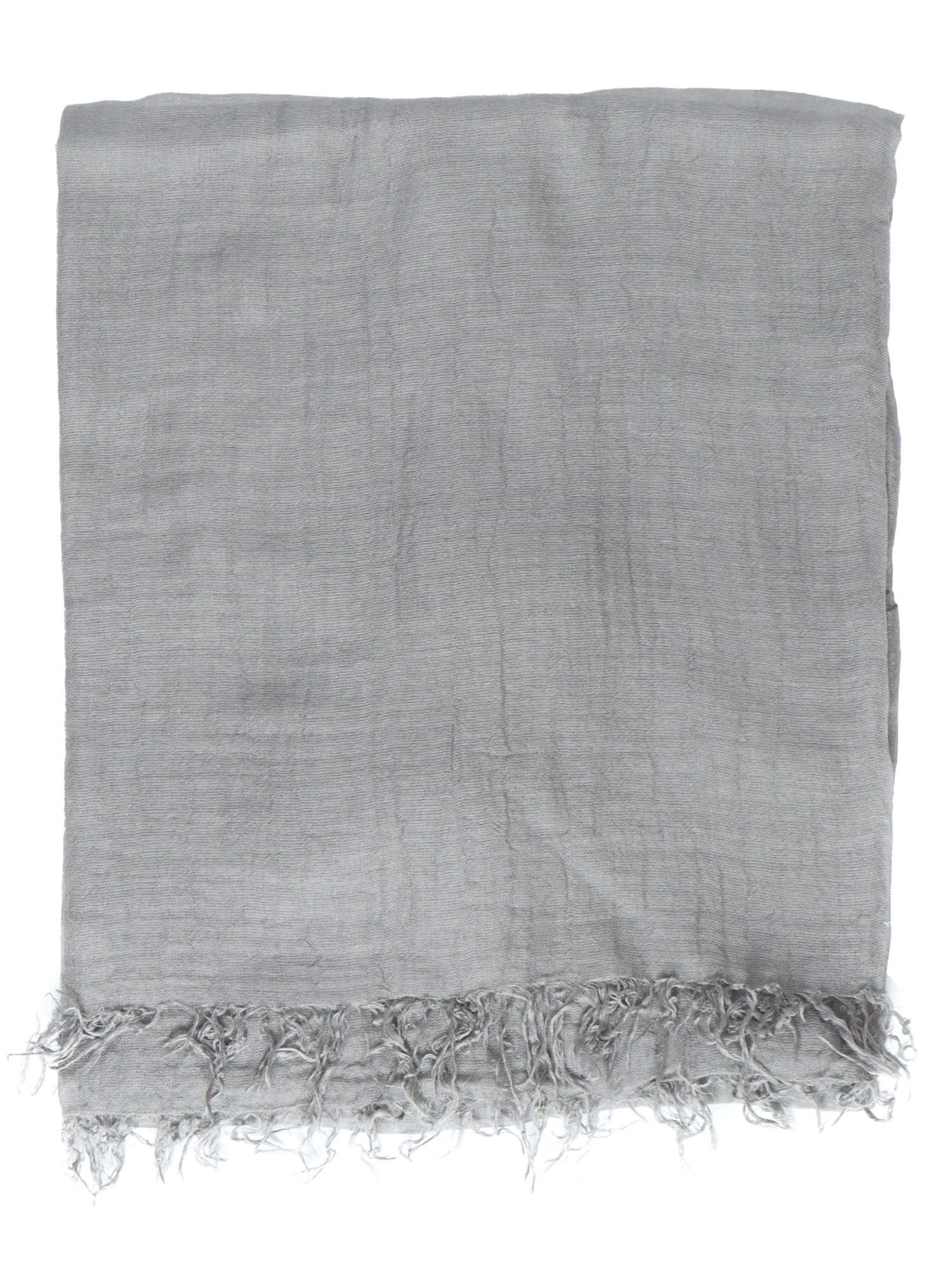 Kangra Cashmere Gray Square Stole In Gray