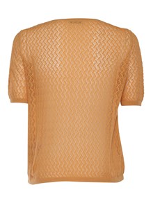 Ballantyne Orange cotton knit sweater