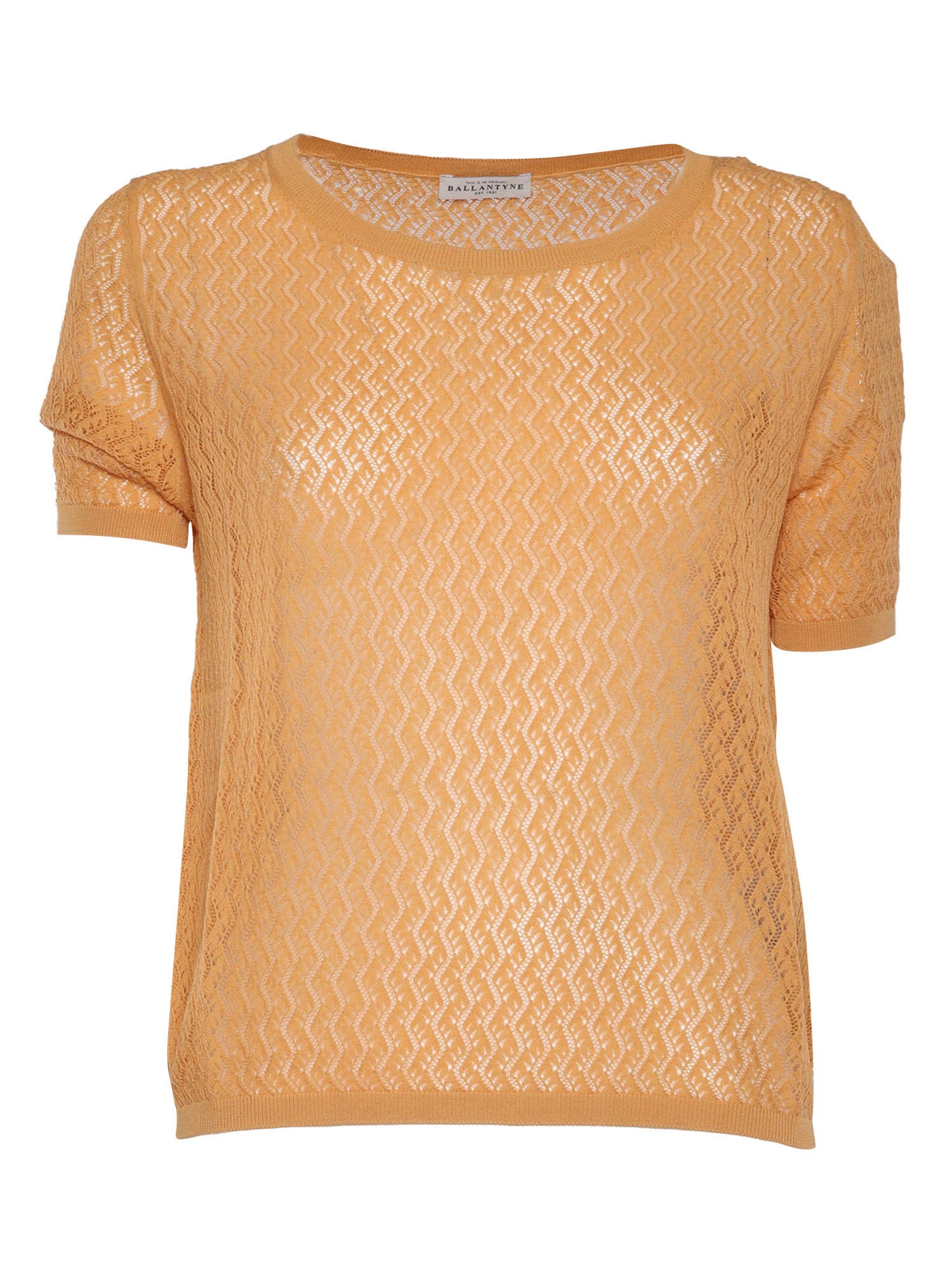 Shop Ballantyne Orange Cotton Knit Sweater