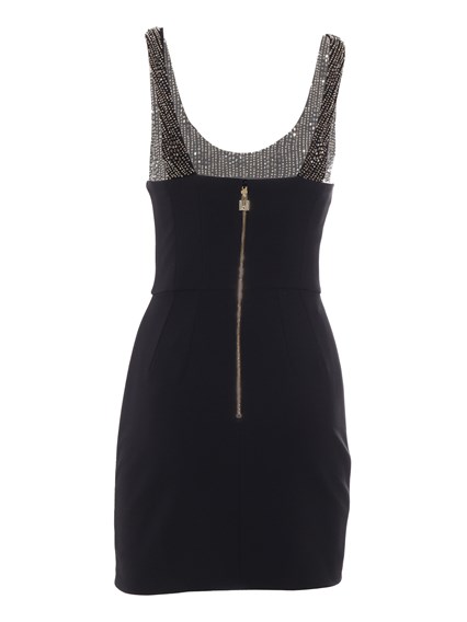 ELISABETTA FRANCHI Black dress with beads