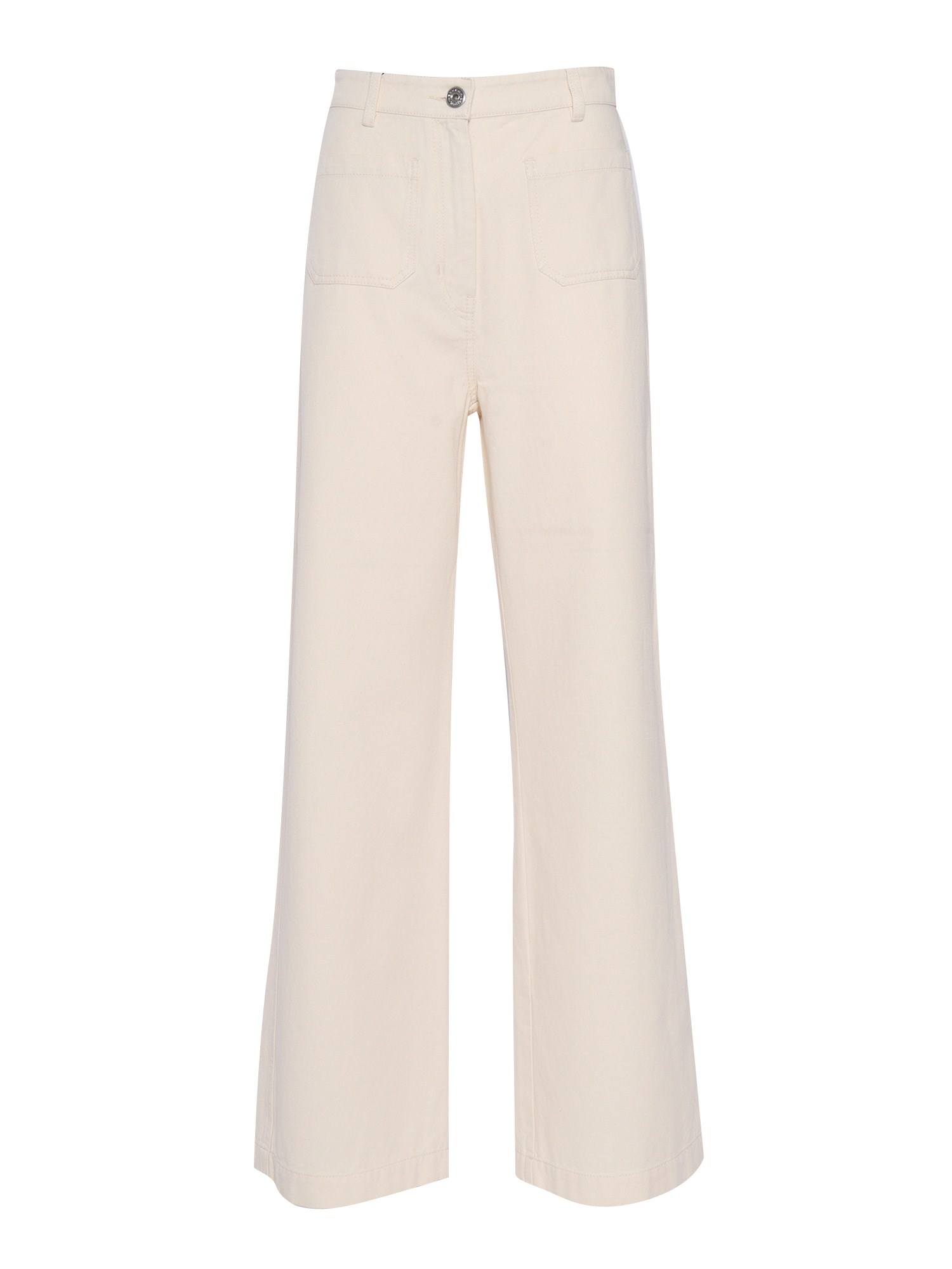 Shop Max Mara Filtro Long Trousers In White