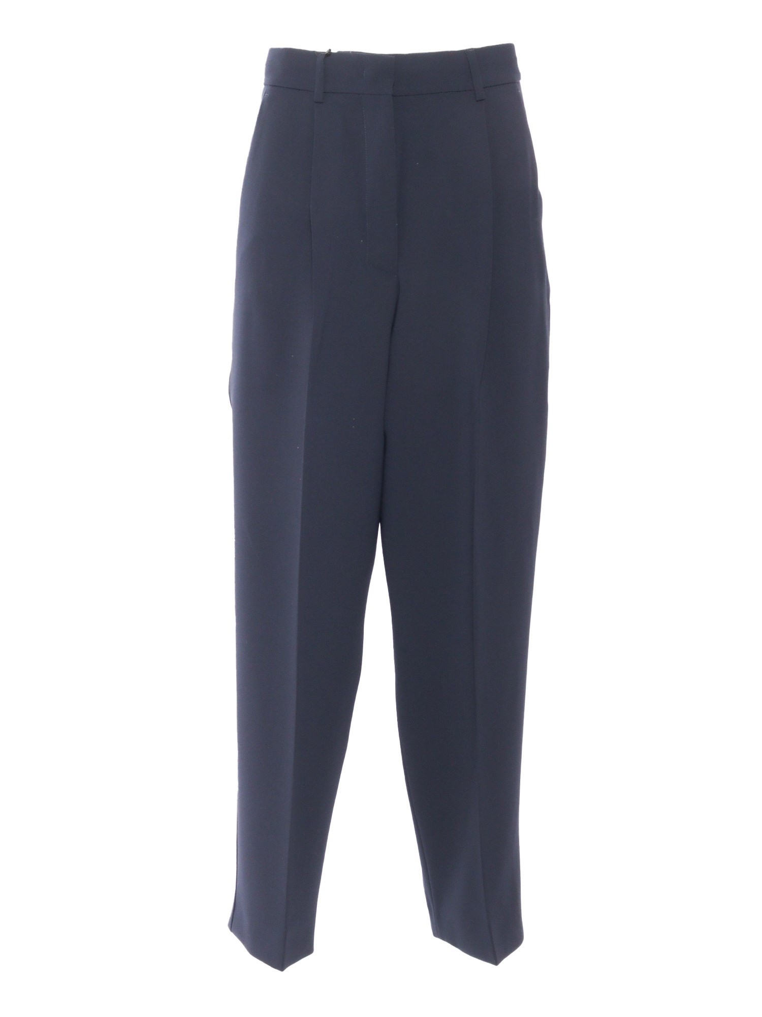 Max Mara Ronchi Navy Long Trouser In Blue