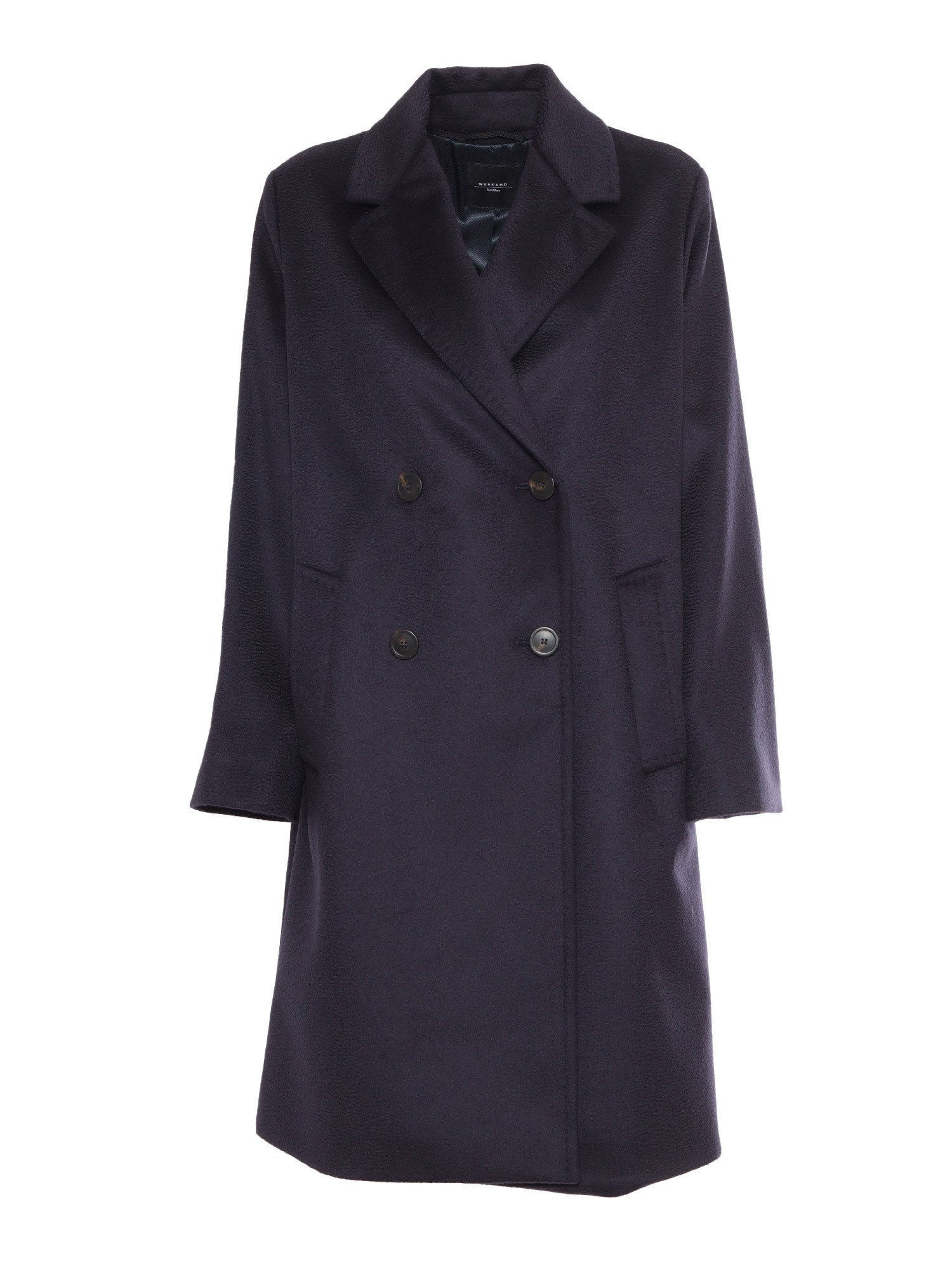 Shop Max Mara Zum Navy Coat In Blue