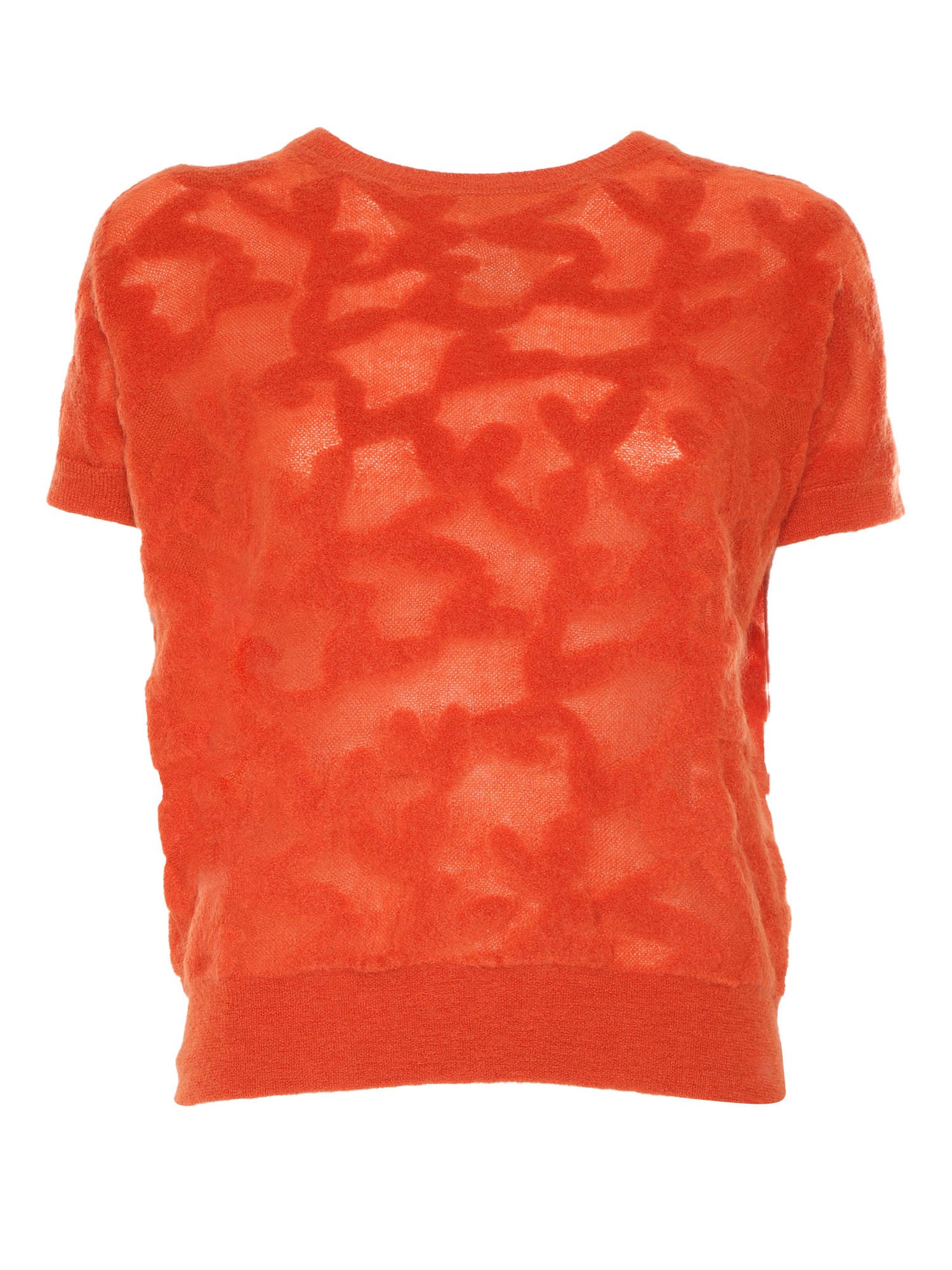 Shop Max Mara Pantera Orange Sweater/tank/top