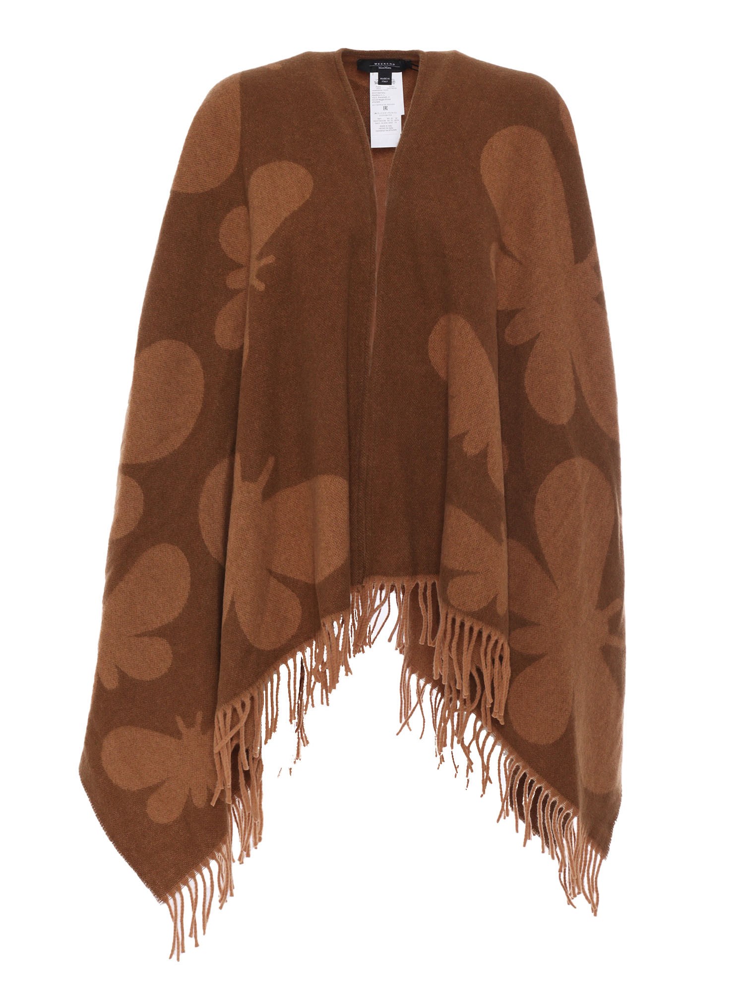 Shop Max Mara Pace Camel Poncho In Beige