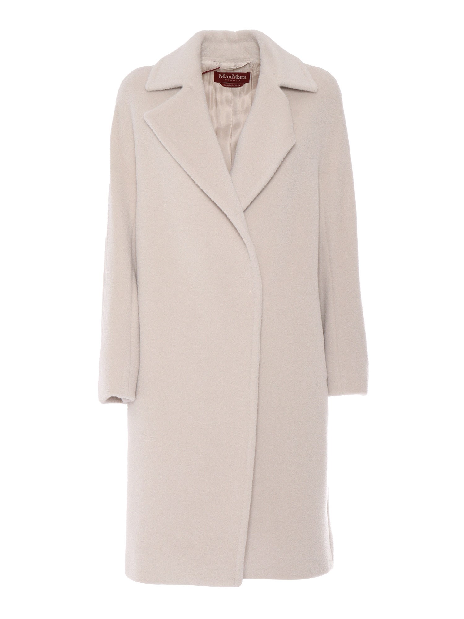 Max Mara Studio Sidney Wool And Alpaca Coat In Beige