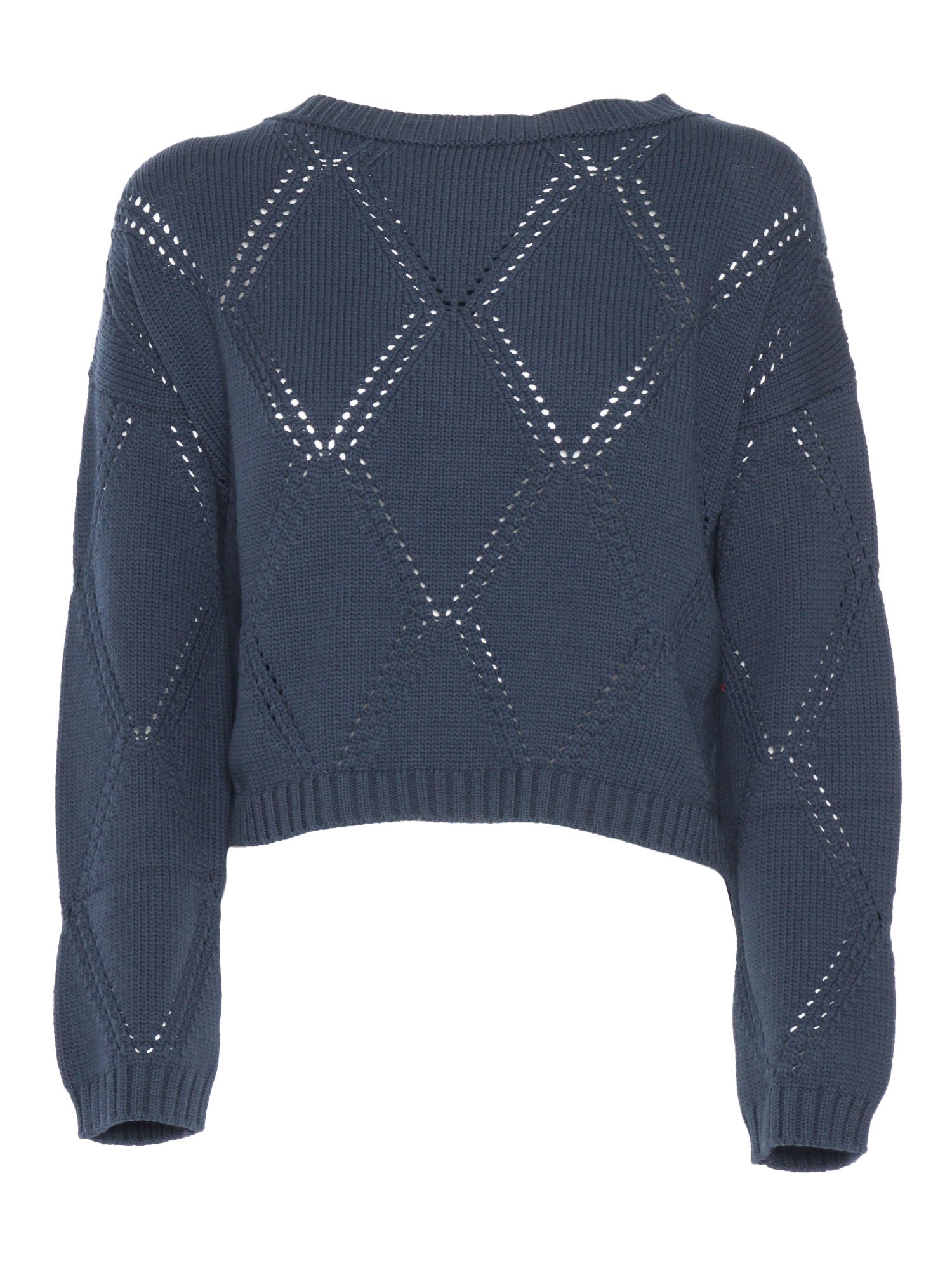 Shop Max Mara Abbozzi Navy Sweater In Blue