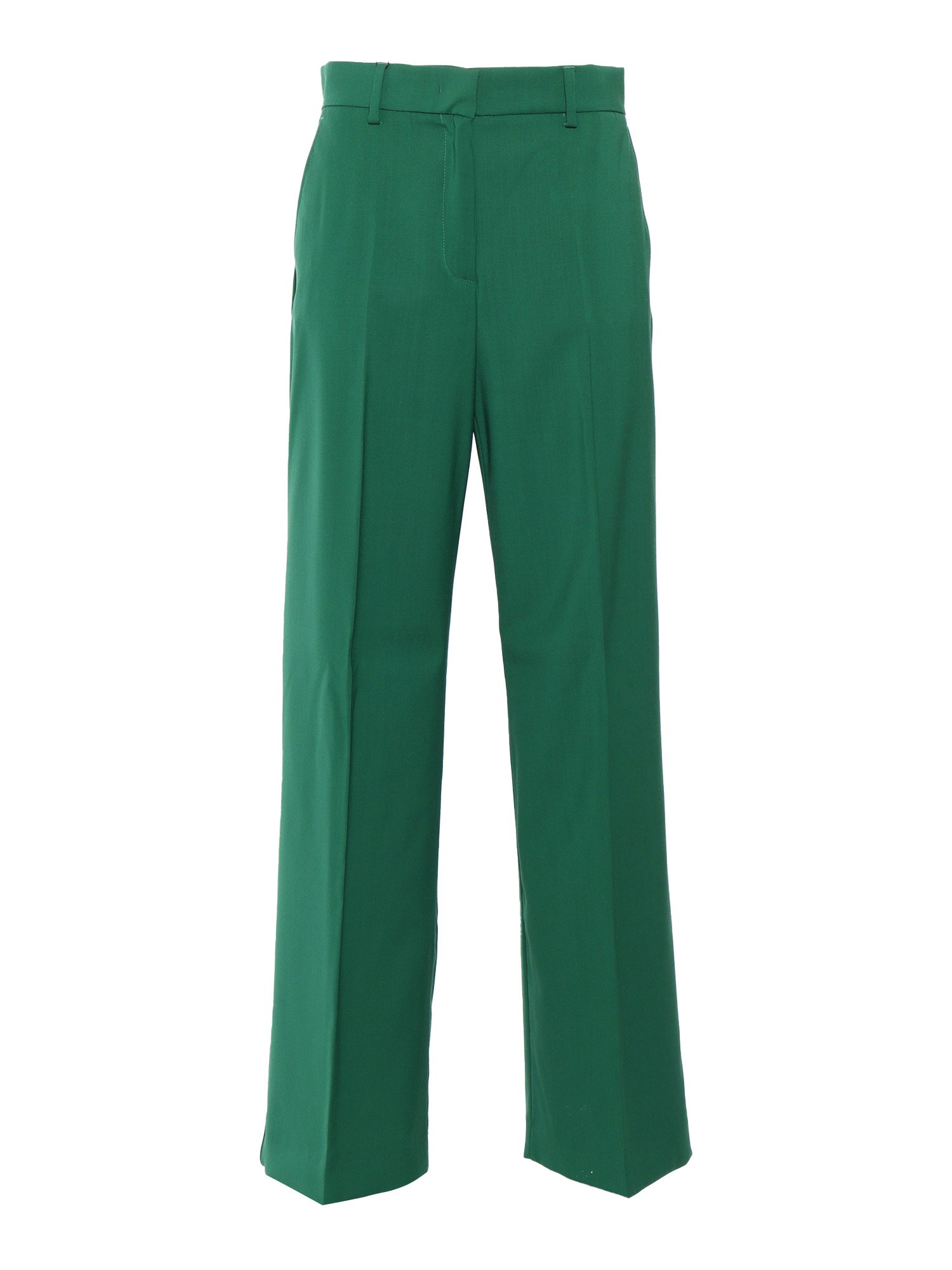 Max Mara Visivo Green Long Trouser In Green